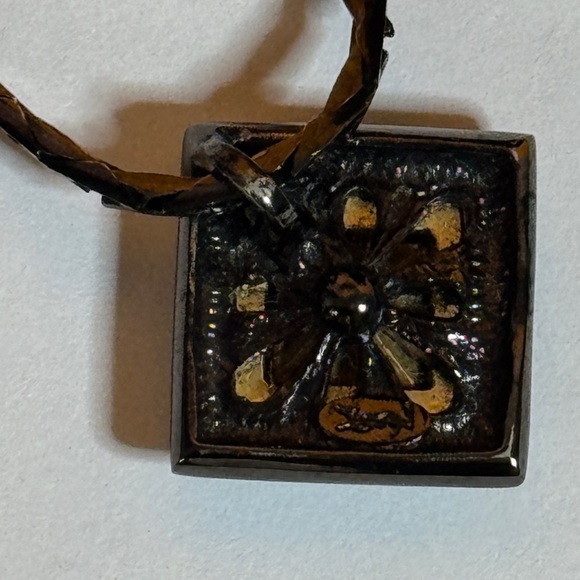 Yves Saint Laurent Black and Gold Geometric Necklace - Picture 5 of 13